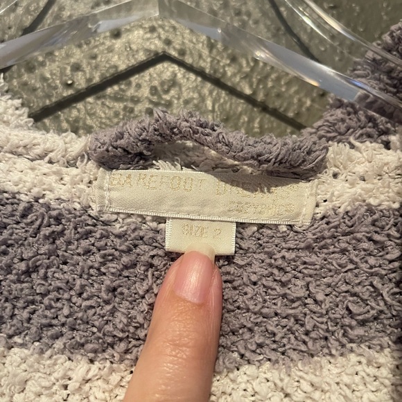 Barefoot Dreams Cozy Chic® Stripe Hooded Robe - Picture 8 of 11